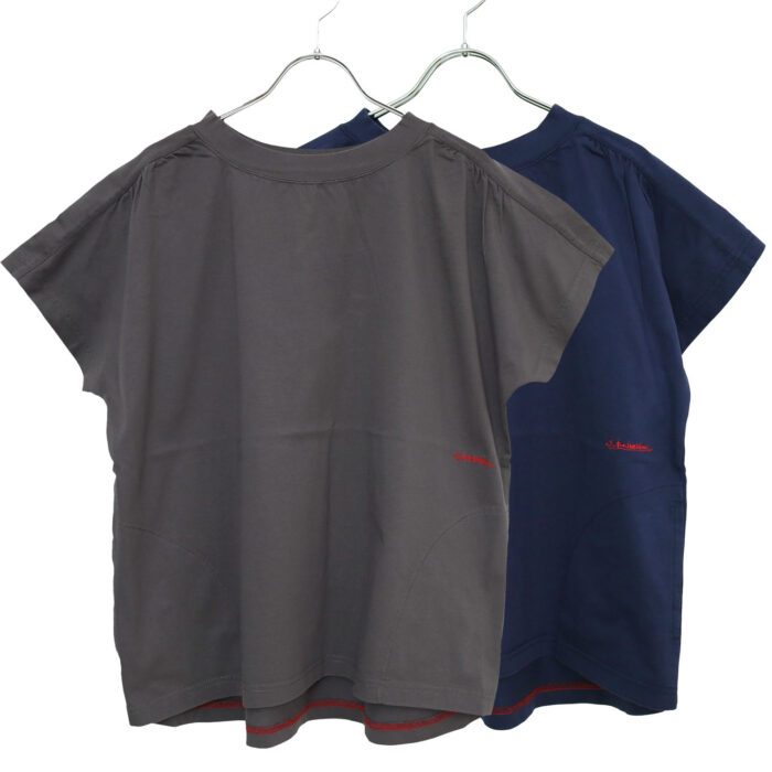 快晴堂 トップス 62C-39 Girl’sTシャツ 肩ギャザー半袖Tシャツ