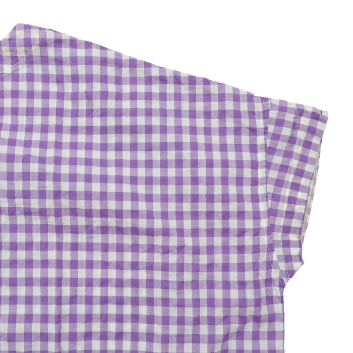 快晴堂 かいせいどう 62S08 Wide-Tシャツ ゆらぎギンガムチェック プルオーバー ギンガム トップス