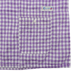 快晴堂 かいせいどう 62S08 Wide-Tシャツ ゆらぎギンガムチェック プルオーバー ギンガム トップス