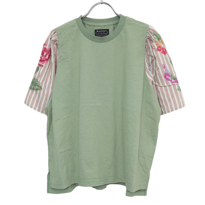 MARET トップス M236S75 袖鳥花刺繍T