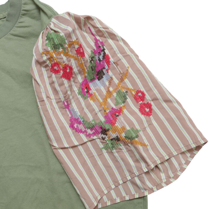 MARET トップス M236S75 袖鳥花刺繍T