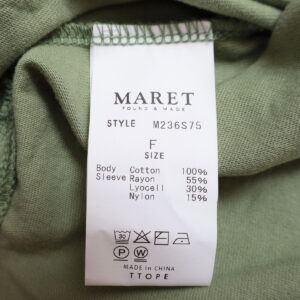 MARET トップス M236S75 袖鳥花刺繍T