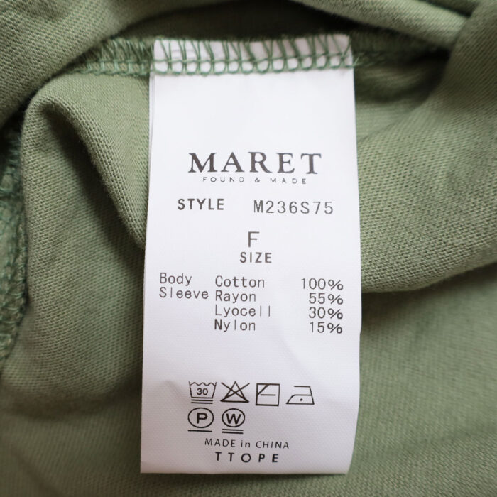 MARET トップス M236S75 袖鳥花刺繍T