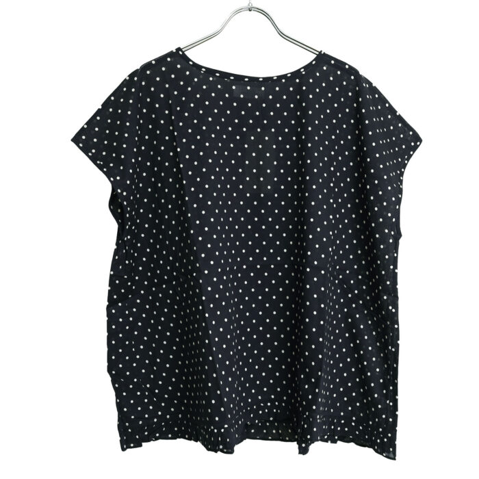 SOIL トップス NSL26056 SOIL 80s COTTON VOILE DOT PRINT HEM FRILL GATHERED SMOCK