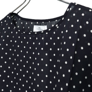 SOIL トップス NSL26056 SOIL 80s COTTON VOILE DOT PRINT HEM FRILL GATHERED SMOCK