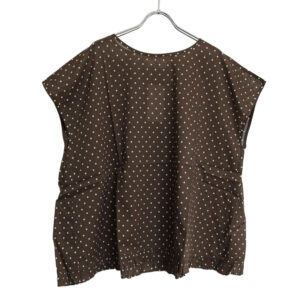 SOIL トップス NSL26056 SOIL 80s COTTON VOILE DOT PRINT HEM FRILL GATHERED SMOCK