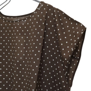 SOIL トップス NSL26056 SOIL 80s COTTON VOILE DOT PRINT HEM FRILL GATHERED SMOCK