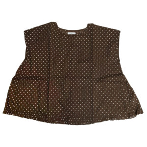 SOIL トップス NSL26056 SOIL 80s COTTON VOILE DOT PRINT HEM FRILL GATHERED SMOCK