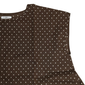 SOIL トップス NSL26056 SOIL 80s COTTON VOILE DOT PRINT HEM FRILL GATHERED SMOCK