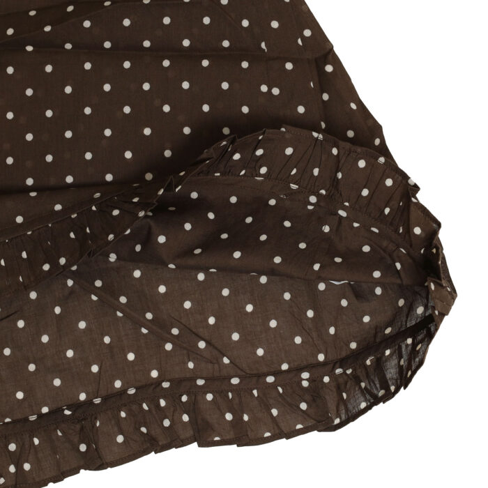 SOIL トップス NSL26056 SOIL 80s COTTON VOILE DOT PRINT HEM FRILL GATHERED SMOCK