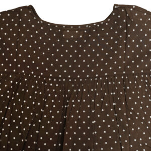 SOIL トップス NSL26056 SOIL 80s COTTON VOILE DOT PRINT HEM FRILL GATHERED SMOCK