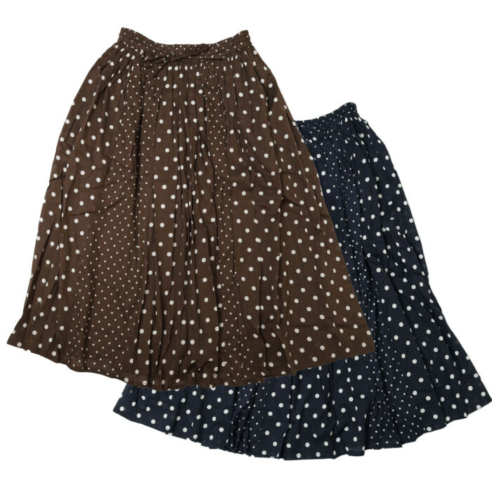 SOIL ボトムス NSL26057 80s COTTON VOILE DOT PRINT PATCHWORK GATHERED SKIRT