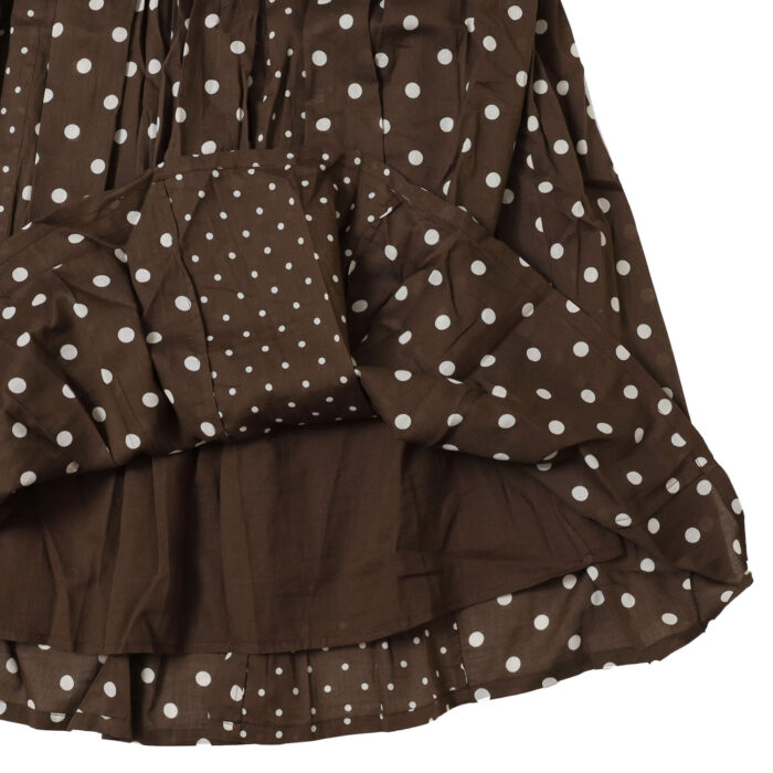 SOIL ボトムス NSL26057 80s COTTON VOILE DOT PRINT PATCHWORK GATHERED SKIRT