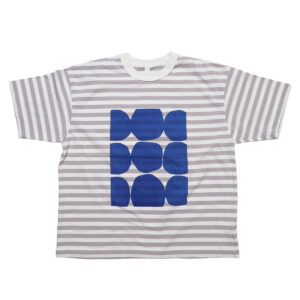 prit トップス P92645 18/1空紡度詰天竺ボーダー フレームドットプリントTシャツ(03)