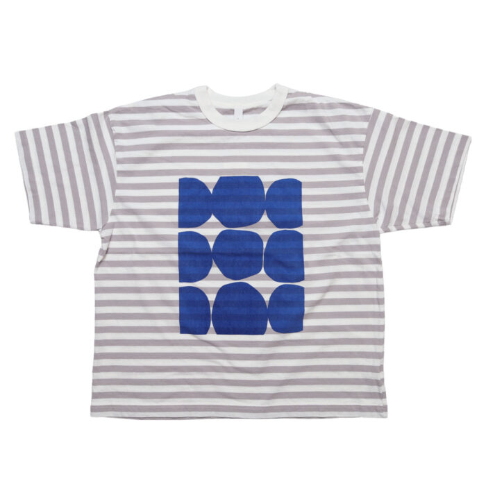 prit トップス P92645 18/1空紡度詰天竺ボーダー フレームドットプリントTシャツ(03)