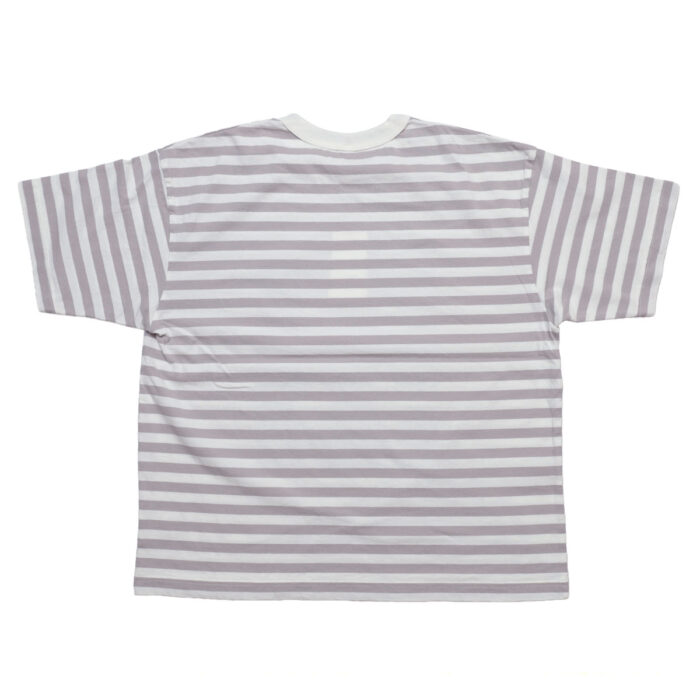 prit トップス P92645 18/1空紡度詰天竺ボーダー フレームドットプリントTシャツ(03)