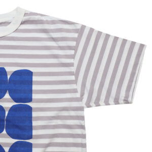 prit トップス P92645 18/1空紡度詰天竺ボーダー フレームドットプリントTシャツ(03)