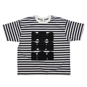 prit トップス P92645 18/1空紡度詰天竺ボーダー フレームドットプリントTシャツ(05)