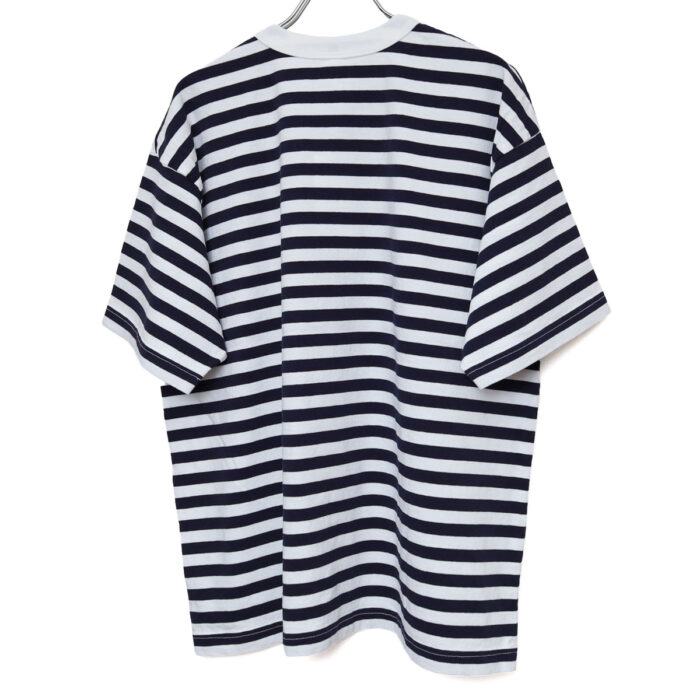 prit トップス P92645 18/1空紡度詰天竺ボーダー フレームドットプリントTシャツ(05)