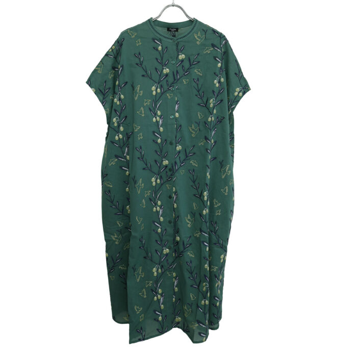 marble SUD ワンピース 03GM074021 EMB olive セナカシャーリングワンピース