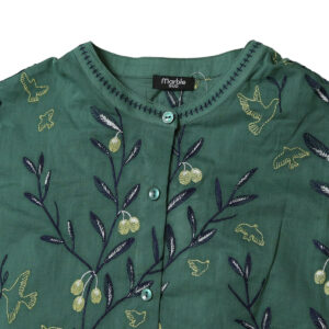 marble SUD ワンピース 03GM074021 EMB olive セナカシャーリングワンピース