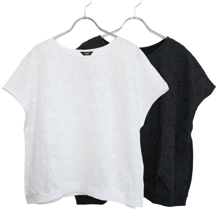 marble SUD トップス 05GM073138 3D Lace コンビ Tシャツ