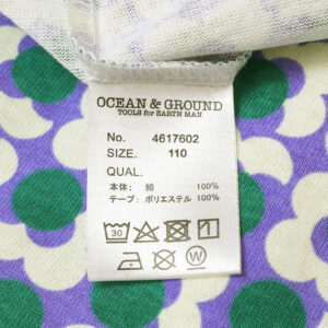 OCEAN＆GROUND ワンピース 4617602 レトロパターンフリルカラーワンピース