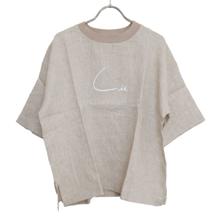 mao made トップス 621319 リネン FABRIC Lit 布帛 TEE
