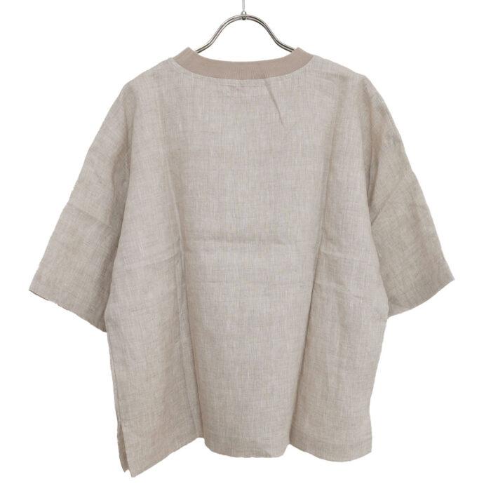 mao made トップス 621319 リネン FABRIC Lit 布帛 TEE