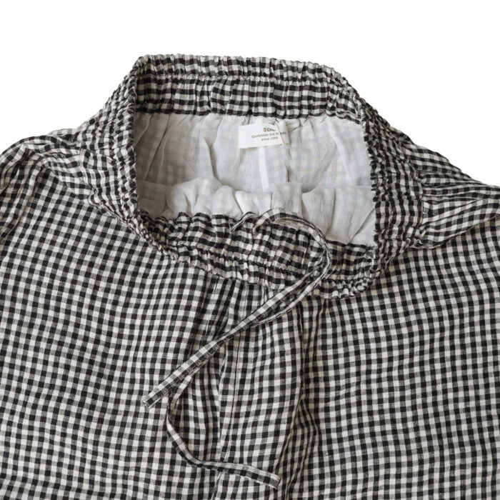 SOIL ボトムス INSL26315 INSL26315 60s LINEN GINGHAM CHECK EASY PANTS