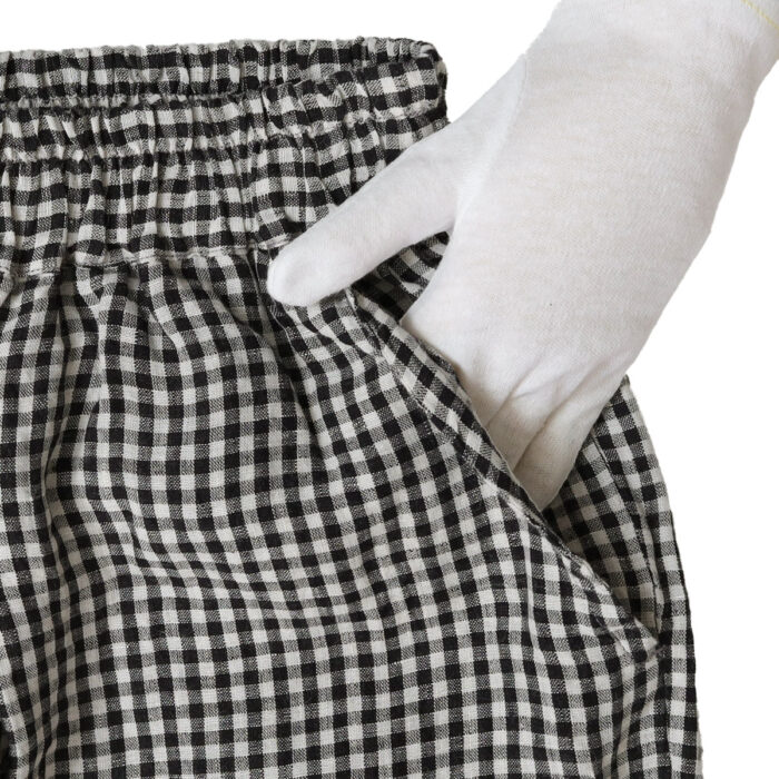 SOIL ボトムス INSL26315 INSL26315 60s LINEN GINGHAM CHECK EASY PANTS