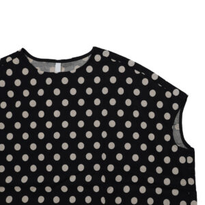 prit ワンピース P82642 20/1リネンコットンシーチングドットプリントスリーブレスビッグワンピース
