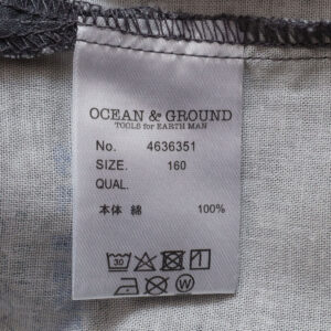 OCEAN&GROUND トップス 4636351 Jr.ペイントアート開襟シャツ