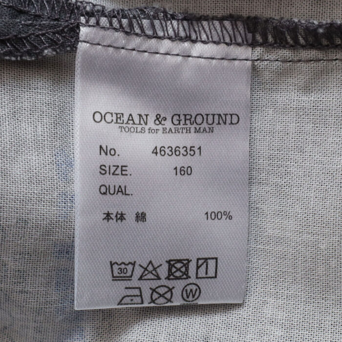 OCEAN＆GROUND トップス 4636351 Jr.ペイントアート開襟シャツ