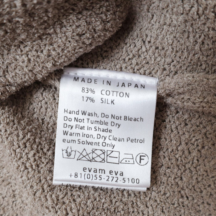 evam eva トップス E263K002 cotton silk raglan pullover