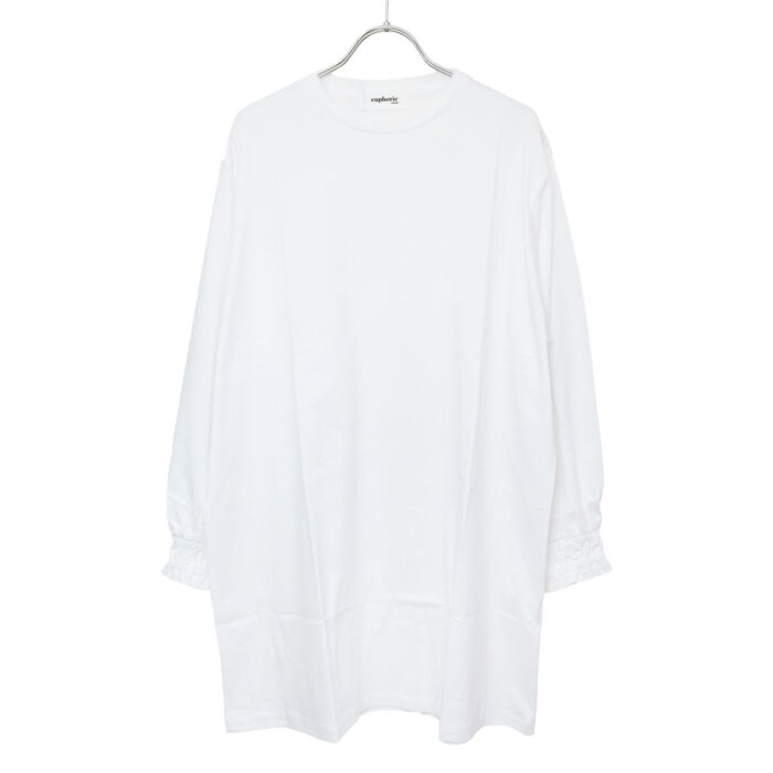 euphoric' トップス EU-CT6319 Shirred Ruffle Cutt Top