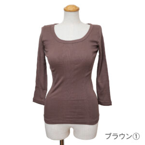 Hight Flutter トップス RMYN105 Uネック七分袖
