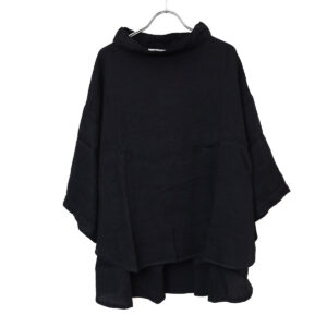 tumugu: トップス TB26233 リネンコットンフランス綾ハイネックチュニック