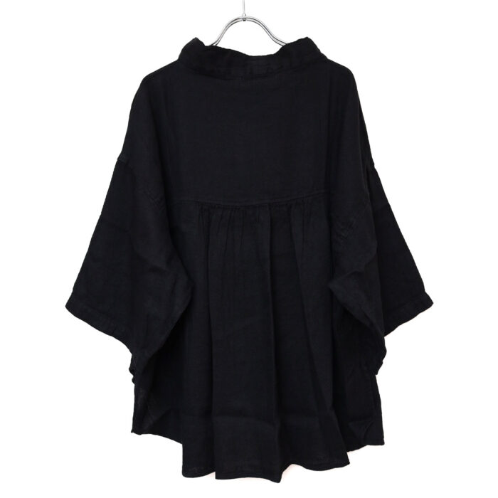 tumugu: トップス TB26233 リネンコットンフランス綾ハイネックチュニック