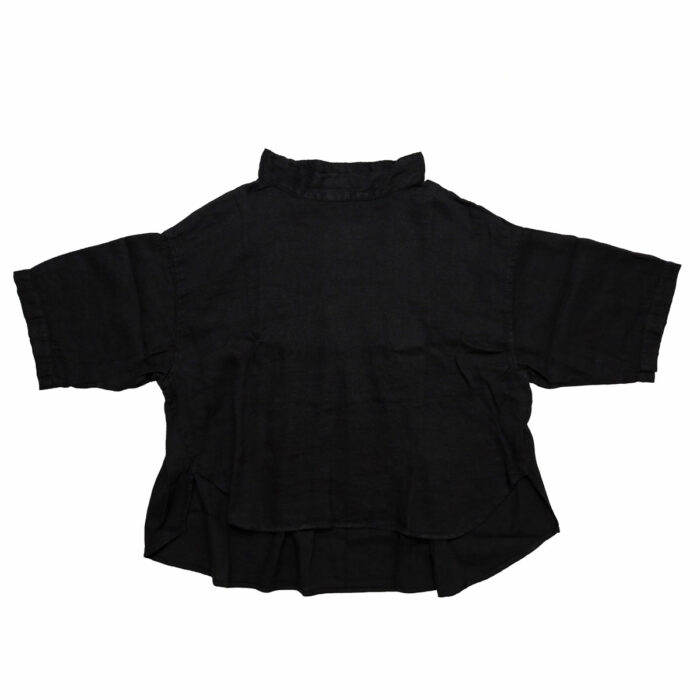 tumugu: トップス TB26233 リネンコットンフランス綾ハイネックチュニック
