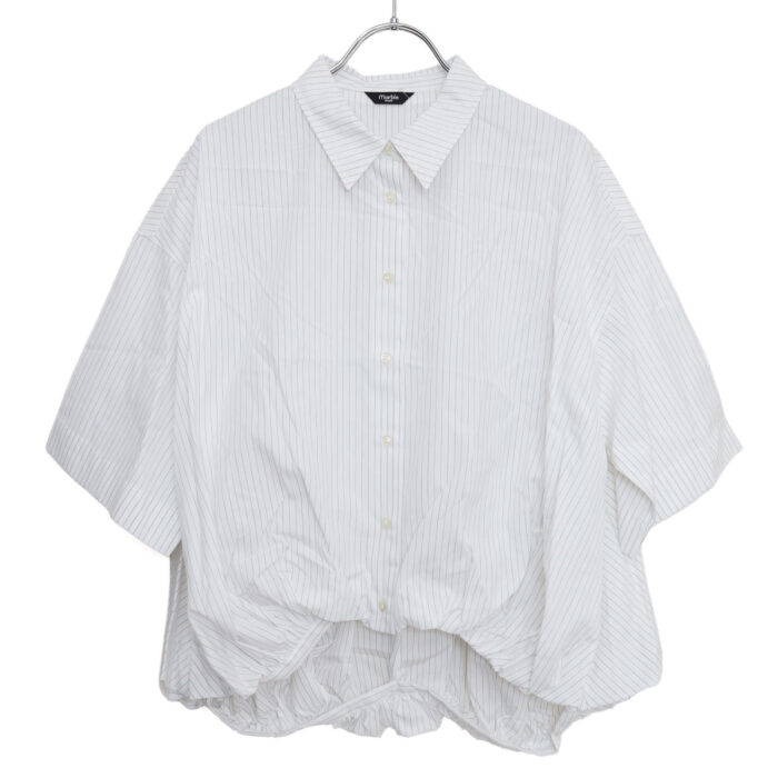 marble SUD トップス 05GF014139 コットンストライプ バルーンシャツ