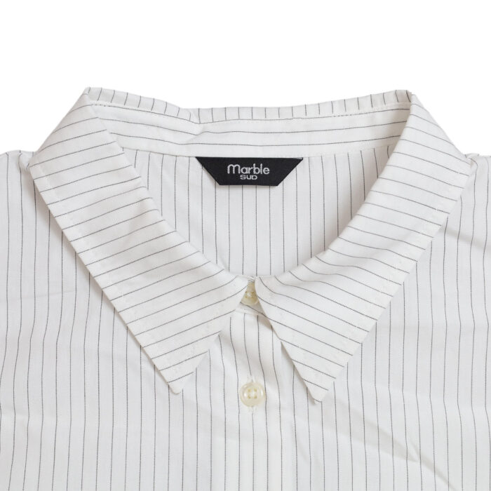 marble SUD トップス 05GF014139 コットンストライプ バルーンシャツ