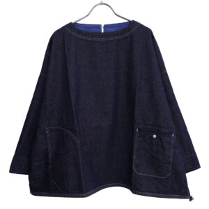 快晴堂 トップス 63S-22 Girl'sマルチシーズン7オンスデニム 長袖Wide-Tシャツ