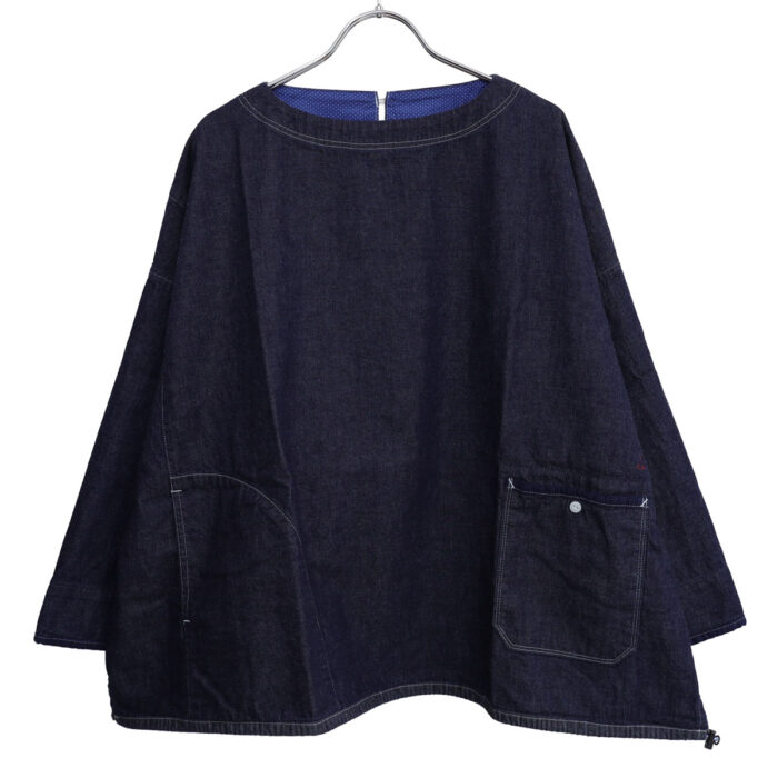 快晴堂 トップス 63S-22 Girl’sマルチシーズン7オンスデニム 長袖Wide-Tシャツ