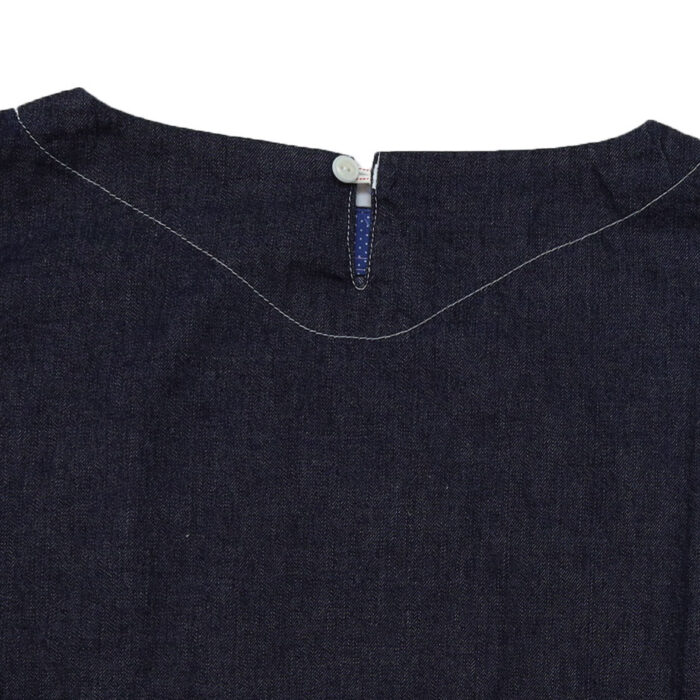 快晴堂 トップス 63S-22 Girl'sマルチシーズン7オンスデニム 長袖Wide-Tシャツ