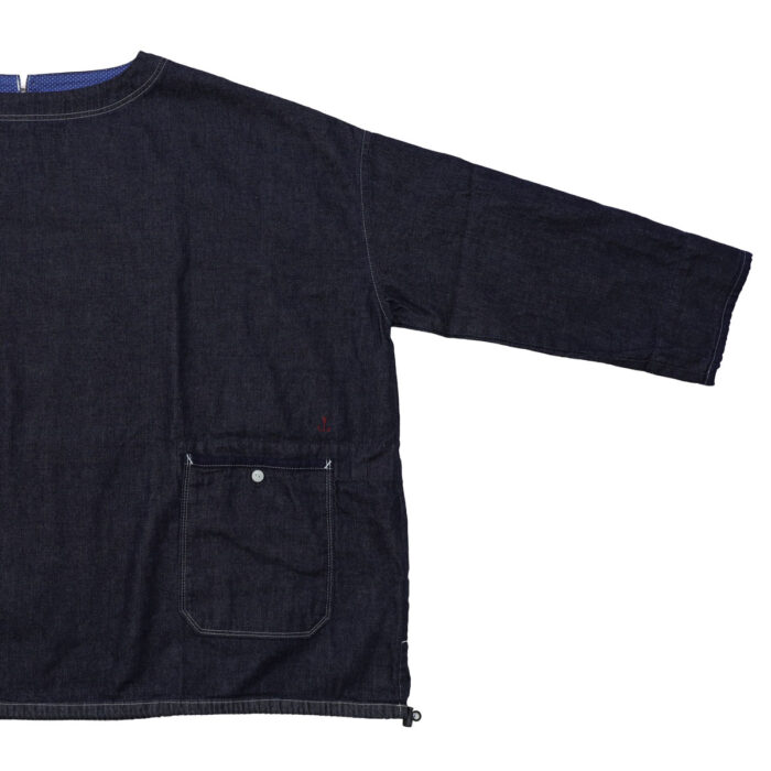 快晴堂 トップス 63S-22 Girl'sマルチシーズン7オンスデニム 長袖Wide-Tシャツ