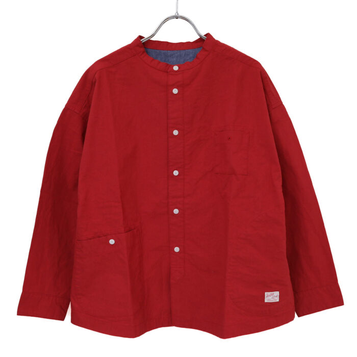 快晴堂 トップス 63S-30 Girl’sヴィンテージ馬布スタンド 前開きシャツ