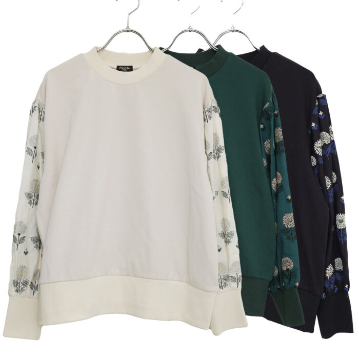 marble SUD トップス 02GF071029 spray mum コンビプルオーバー