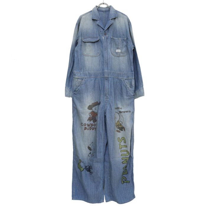 DENIM DUNGAREE ボトムス 22681790 ヘリンボーン SNOOPY ツナギ