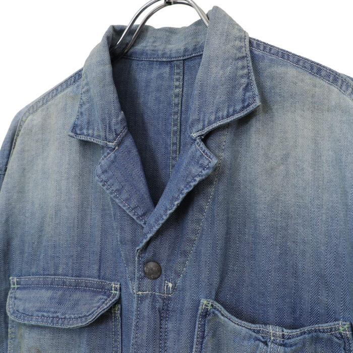 DENIM DUNGAREE ボトムス 22681790 ヘリンボーン SNOOPY ツナギ